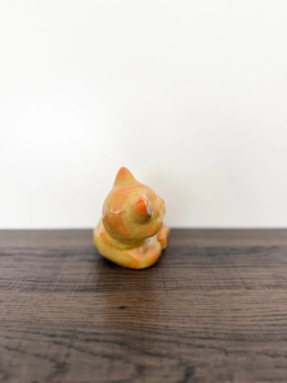 VTG Garden Ridge Ceramic Orange Tabby Kitten Cat Figurine Whimsical Kitsch Decor